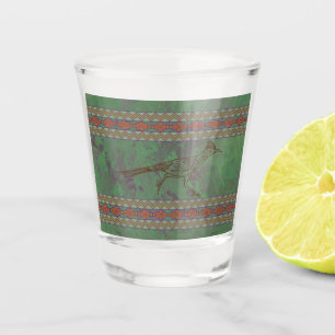 Southwest Roadrunner Sagebrush Green Shot Glas