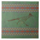 Southwest Roadrunner Sagebrush Green Tegeltje (Voorkant)