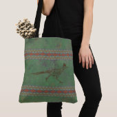 Southwest Roadrunner Sagebrush Green Tote Bag (Dichtbij)