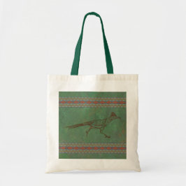 Southwest Roadrunner Sagebrush Green Tote Bag