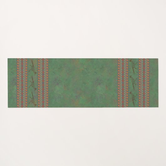 Southwest Roadrunner Sagebrush Green Yogamat (Achterkant (horizontaal))