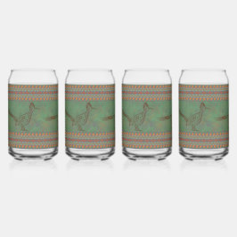 Southwest Roadrunners Trio Geometrische Border Gre Blikvorm Glas