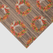 Southwest Rustic Chile Pepper Wreaths Wood Pattern Tissuepapier (Detail)