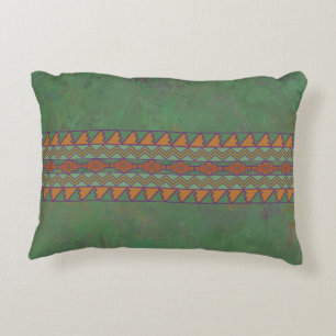 Southwest Sagebrush Green Geometric Design Accent Kussen