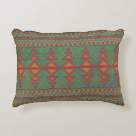 Southwest Sagebrush Green Geometric Design Accent Kussen