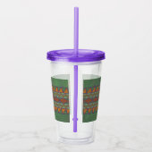 Southwest Sagebrush Green Geometric Design Acryl Drinkbeker (Rechts)
