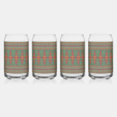Southwest Sagebrush Green Geometric Design Blikvorm Glas (Links)