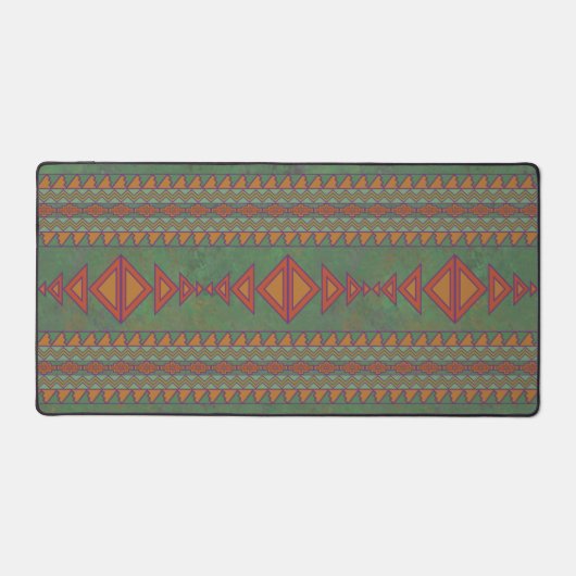 Southwest Sagebrush Green Geometric Design Bureaumat (Voorkant)