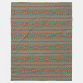 Southwest Sagebrush Green Geometric Design Fleece (Voorkant)
