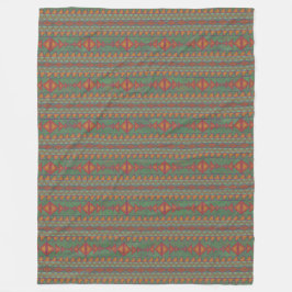 Southwest Sagebrush Green Geometric Design Fleece