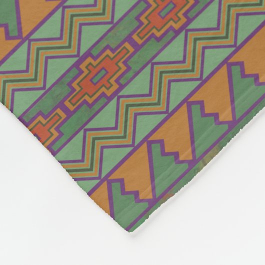 Southwest Sagebrush Green Geometric Design Fleece (Hoek)