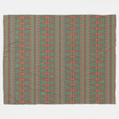 Southwest Sagebrush Green Geometric Design Fleece Deken (Voorkant (Horizontaal))