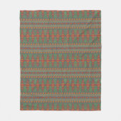 Southwest Sagebrush Green Geometric Design Fleece Deken (Voorkant)