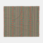 Southwest Sagebrush Green Geometric Design Fleece Deken (Voorkant (Horizontaal))