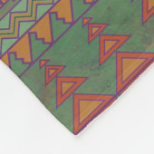 Southwest Sagebrush Green Geometric Design Fleece Deken (Hoek)
