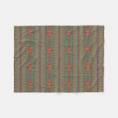 Southwest Sagebrush Green Geometric Design Fleece Deken (Voorkant (Horizontaal))