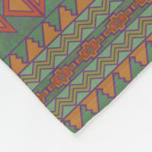 Southwest Sagebrush Green Geometric Design Fleece Deken (Hoek)