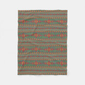 Southwest Sagebrush Green Geometric Design Fleece Deken (Voorkant)