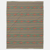 Southwest Sagebrush Green Geometric Design Fleece Deken (Voorkant)
