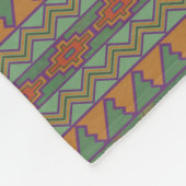 Southwest Sagebrush Green Geometric Design Fleece Deken (Hoek)