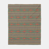 Southwest Sagebrush Green Geometric Design Fleece Deken (Voorkant)