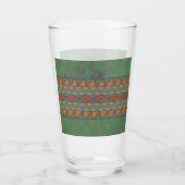 Southwest Sagebrush Green Geometric Design Glas (Achterkant)