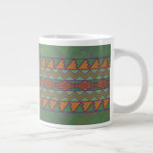 Southwest Sagebrush Green Geometric Design Grote Koffiekop (Rechts)