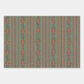 Southwest Sagebrush Green Geometric Design Inpakpapier Vel (Voorkant 3)