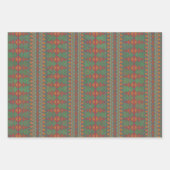 Southwest Sagebrush Green Geometric Design Inpakpapier Vel (Voorkant)