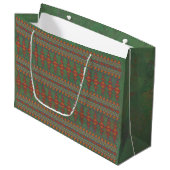 Southwest Sagebrush Green Geometric Design Large G Groot Cadeauzakje (Voorkant Gekanteld)