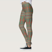 Southwest Sagebrush Green Geometric Design Leggings (Links)