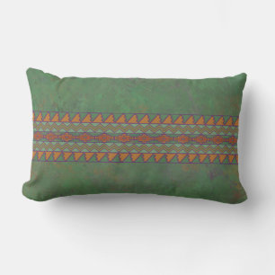 Southwest Sagebrush Green Geometric Design Lumbar Kussen