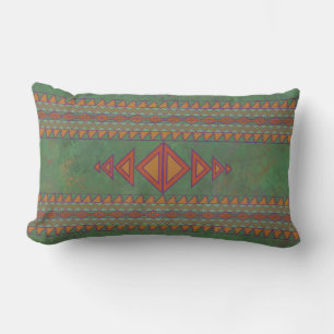 Southwest Sagebrush Green Geometric Design Lumbar Kussen