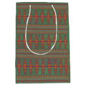 Southwest Sagebrush Green Geometric Design Medium Cadeauzakje (Voorkant)
