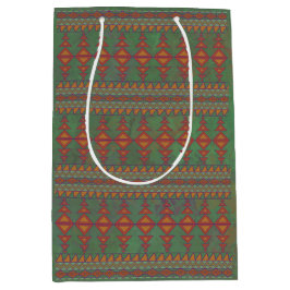 Southwest Sagebrush Green Geometric Design Medium Cadeauzakje