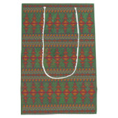 Southwest Sagebrush Green Geometric Design Medium Cadeauzakje (Achterkant)