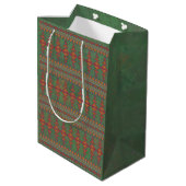 Southwest Sagebrush Green Geometric Design Medium Cadeauzakje (Achterkant Gekanteld)