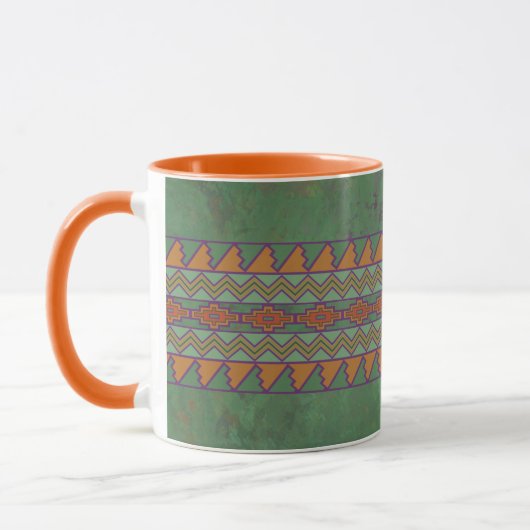 Southwest Sagebrush Green Geometric Design Mok (Links)