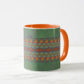 Southwest Sagebrush Green Geometric Design Mok (Voorkant rechts)
