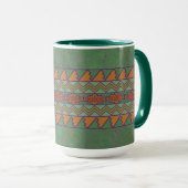 Southwest Sagebrush Green Geometric Design Mok (Voorkant rechts)
