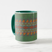 Southwest Sagebrush Green Geometric Design Mok (Voorkant links)