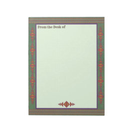 Southwest Sagebrush Green Geometric Design Notitieblok