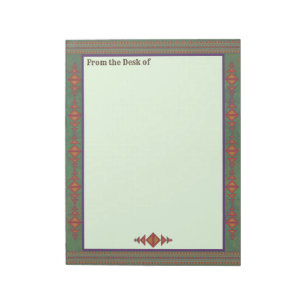 Southwest Sagebrush Green Geometric Design Notitieblok