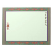 Southwest Sagebrush Green Geometric Design Notitieblok (Voorkant)
