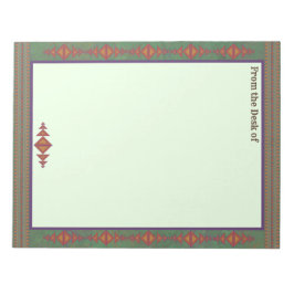 Southwest Sagebrush Green Geometric Design Notitieblok