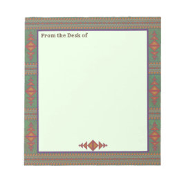 Southwest Sagebrush Green Geometric Design Notitieblok
