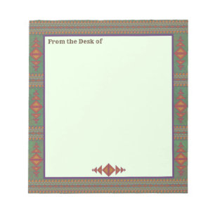 Southwest Sagebrush Green Geometric Design Notitieblok