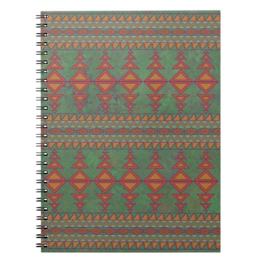 Southwest Sagebrush Green Geometric Design Notitieboek (Voorkant)