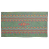 Southwest Sagebrush Green Geometric Design Pillow Kussensloop (Voorkant-Links)