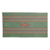 Southwest Sagebrush Green Geometric Design Pillow Kussensloop (Achterkant-Rechts)
